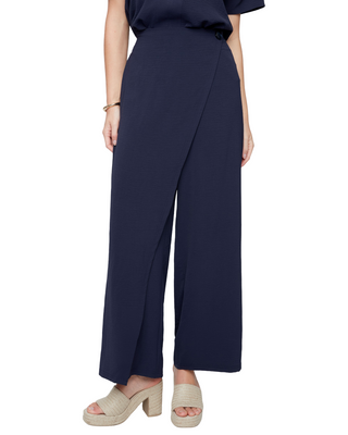 Asymmetrical Overlay Pant- New Midnight