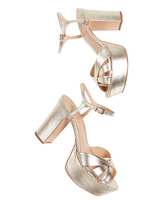 Keefa Platform Sandal- Gold Metallic