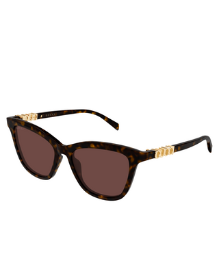 Gucci Oversized Cat-Eye Sunglasses- Brown/Havana