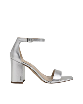 Daniella Block Heel Sandal- Silver