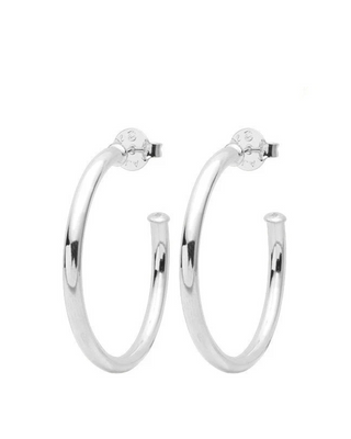 Small Everybody's Favorite Hoops- Shiny Silver