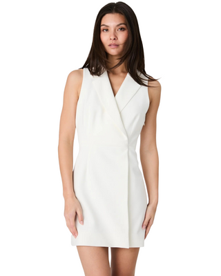 Whisper Double Breasted Dress- Winter White
