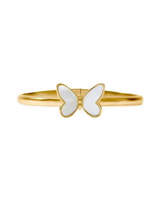 Papillon Hinge Bangle- Mother of Pearl