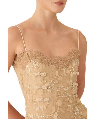 Romy Lace Dress- Nude
