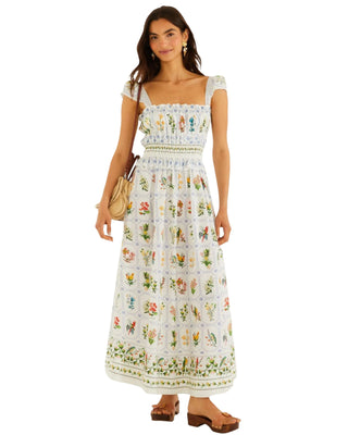 Tropical Maxi Dress- Tropical Porcelain Off-White