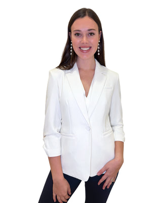 Lucia Notch Blazer- Cream