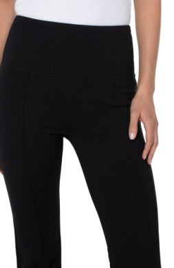 Pearl Full Length Flare with Pintucks- Black