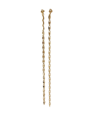 18k Gold Filled Detailed Chain Drop Earrings