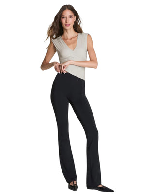 Dressy Scuba Micro Flare Legging- Black