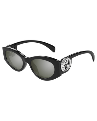Gucci Chaise Longe Cat Eye Sunglasses- Black + Grey