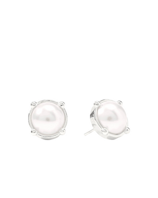 Honey Stud- Silver- Pearl