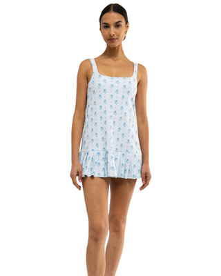 Lucille Dress- Blue Dot Floral