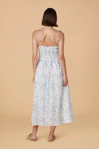Lillian Dress- Delft Tile