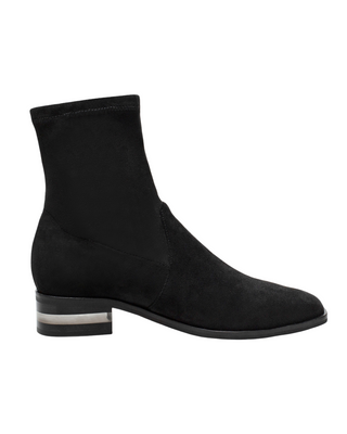 Fuller Bootie- Black Stretch Suede