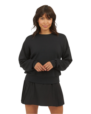 AirEssentials Long Sleeve Crewneck- Black