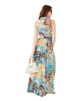 Marria Stretch Maxi Dress- Breezy Aqua Lillys Zoo