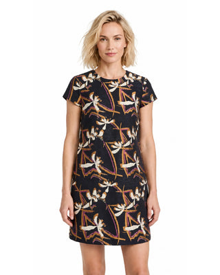 Jewel Neck Dress- Kyoto Jacquard