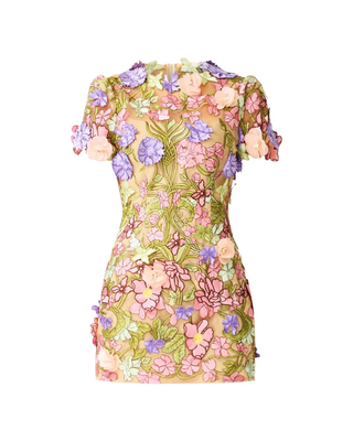 Fiora Shift Dress- Green Multi