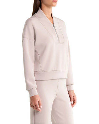 AirEssentials Shawl Collar Half Zip- Mushroom
