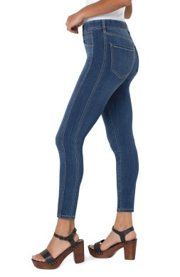 Gia Glider Seamed Cropped Skinny Pull On Jean- Goldwater