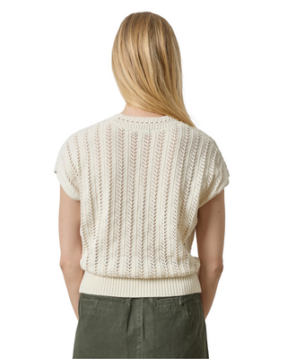 Novelty Stitch Wedge Sweater- Rope