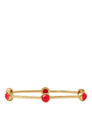 Milano Luxe Bangle- Iridescent Strawberry- Large