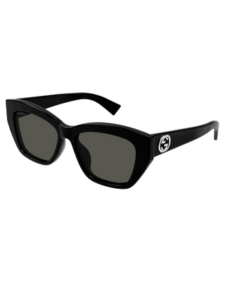 Gucci Cat Eye Sunglasses- Black + Silver