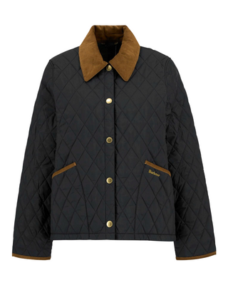 Barbour Icons Cropped Liddesdale Quilted Jacket- Black/Classic