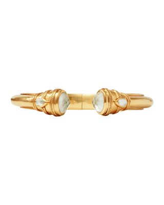 Cannes Demi Cuff- Gold- Iridescent Clear Crystal
