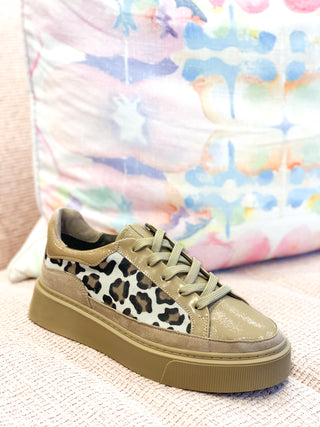Softwaves Tania Sneaker- Camel + Leopard