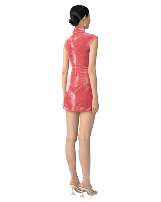 Dawn Velvet Dress- Pink Jade