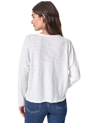 Easy Long Sleeve Beach Tee- White
