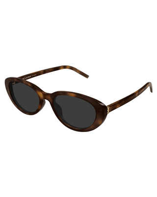 Saint Laurent Oval Cat Eye Sunglasses- Havana + Grey