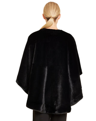 Faux Fur Pull Through Wrap- Black (One Size)