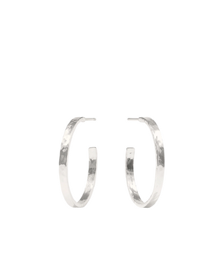 Crescent Hoop- Silver- M
