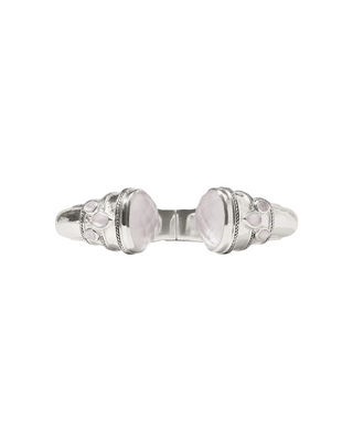 Cannes Cuff- Silver- Iridescent Clear Crystal