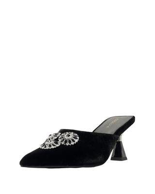 Joice- Black Velvet Mule