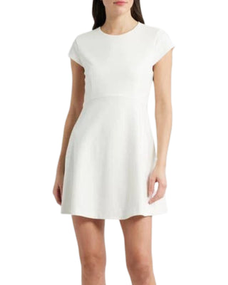 Whisper Cap Sleeve Mini Dress- Summer White