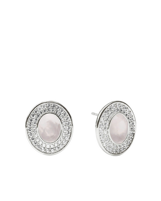 Stardust Stud- Silver- Iridescent Clear Crystal
