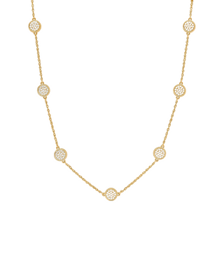 Windsor Delicate Station Necklace- Pave Cubic Zirconia