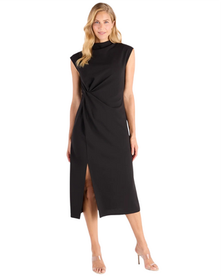 Autumn Scuba Crepe Dress- Black