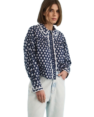Finch Top- Thistle & Vine Blue