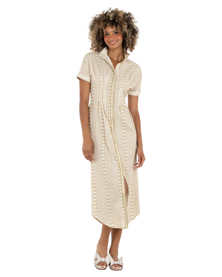 Georgia Dress - Piazza Stripe Seersucker