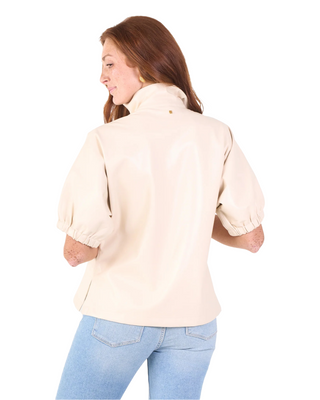 Poppy Top- Sandshell Vegan Leather
