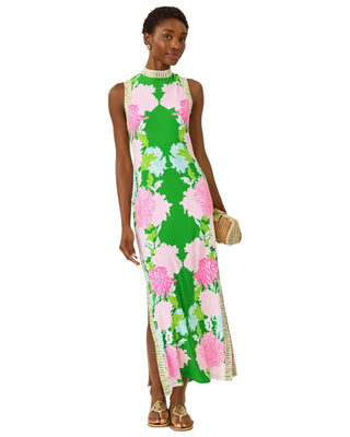 Wellington Maxi Dress- Terrace Green Go With The Flow Engineered Knit Maxi