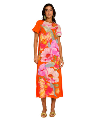 Tess Midi Dress- Sunset Blooms
