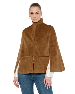 Sage Cape- Camel Suede