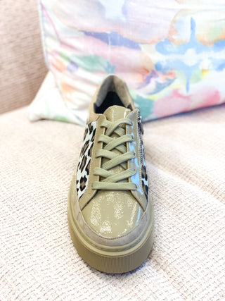 Softwaves Tania Sneaker- Camel + Leopard