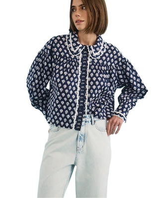 Finch Top- Thistle & Vine Blue