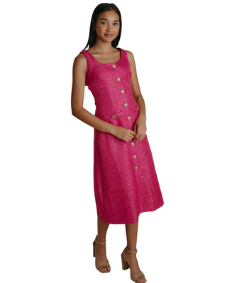 Maze Dress- Pink Tweed